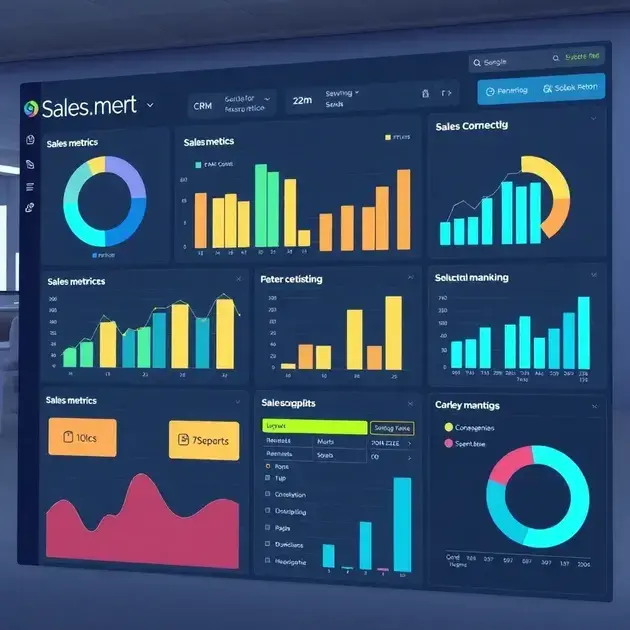 Gráfico e dados mostrando métricas de vendas para SaaS