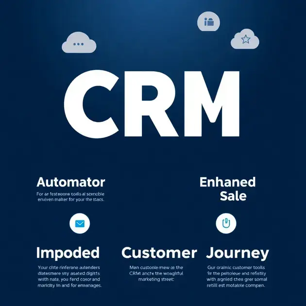 Diagrama mostrando a conexão entre CRM, automação de marketing e análise de dados
